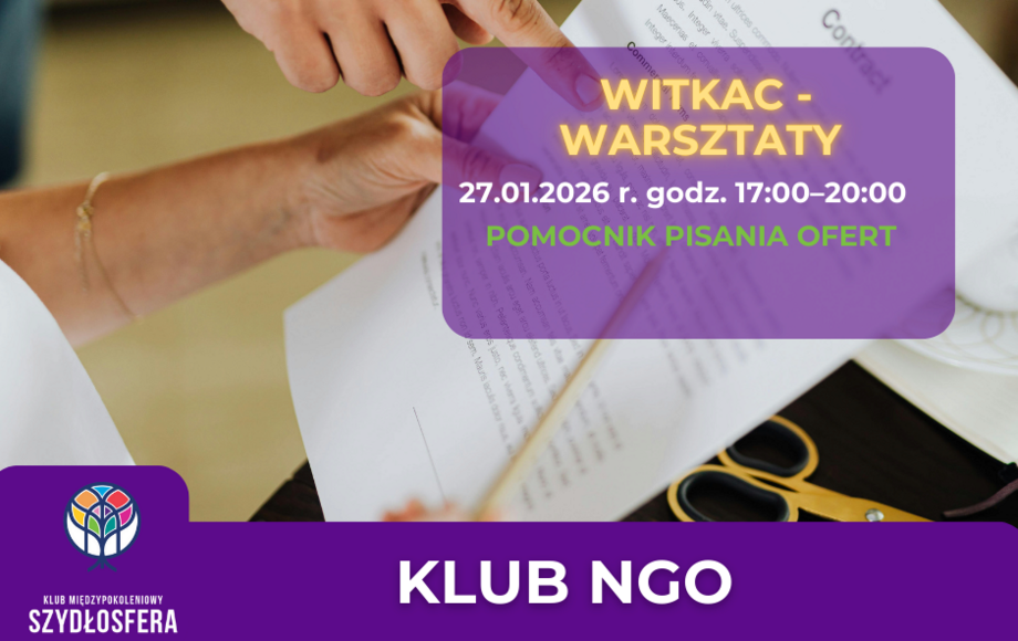 Zdjęcie do Klub NGO- warsztaty składania ofert w systemie witkac.pl