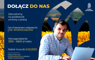 Zdjęcie do Nab&oacute;r na wolne stanowisko urzednicze ds. wodociąg&oacute;w