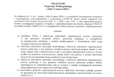 Zdjęcie do Polecenie Wojewody Wielkopolskiego