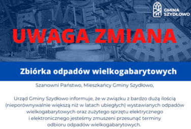Zdjęcie do Zmiana terminu odbioru odpad&oacute;w wielkogabarytowych