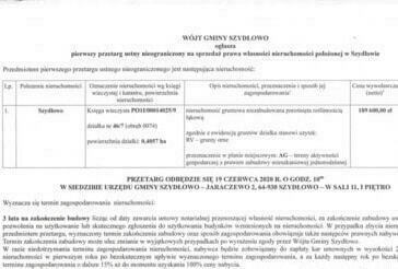 Zdjęcie do Przetarg ustny nieograniczony na sprzedaż prawa własności nieruchomości położonej w Szydłowie