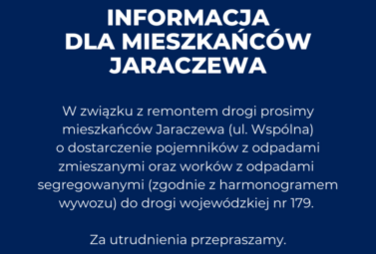 Zdjęcie do Informacja dla mieszkańc&oacute;w ul. Wsp&oacute;lnej (Jaraczewo)