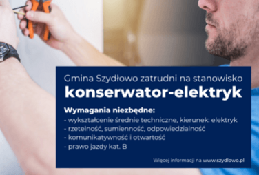Zdjęcie do Gmina Szydłowo zatrudni na stanowisko konserwator-elektryk
