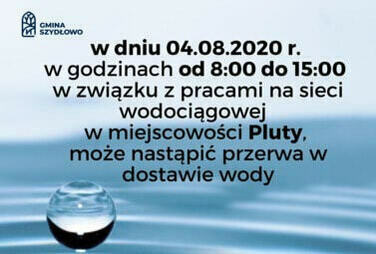 Zdjęcie do Pluty - przerwa w dostawie wody 