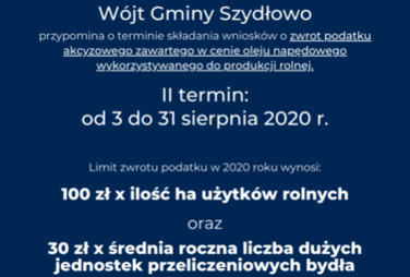 Zdjęcie do II termin składania wniosk&oacute;w o zwrot podatku akcyzowego