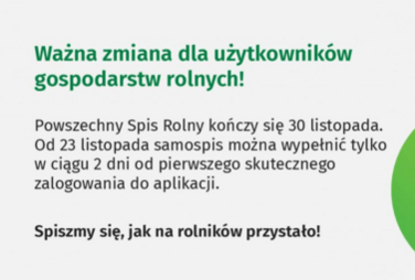 Zdjęcie do Powszechny Spis Rolny trwa do 30 listopada br.