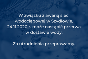Zdjęcie do Awaria sieci wodociągowej w Szydłowie