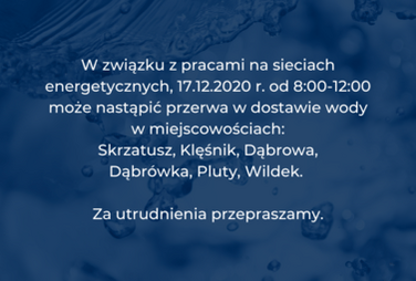 Zdjęcie do Możliwa przerwa w dostawie wody