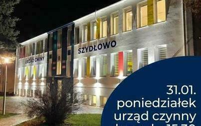 Zdjęcie do W poniedziałek 31.01. Urząd Gminy czynny do 15:30