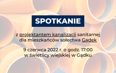 Zdjęcie do Spotkanie z mieszkańcami Gądka w sprawie kanalizacji