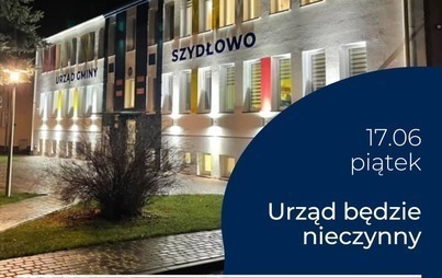 Zdjęcie do 17 czerwca Urząd Gminy w Szydłowie nieczynny