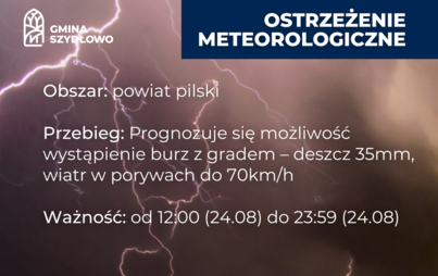Zdjęcie do Ostrzeżenie meteorologiczne - burze z gradem