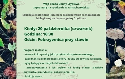 Zdjęcie do 20 października spotkanie pasjonat&oacute;w przyrody