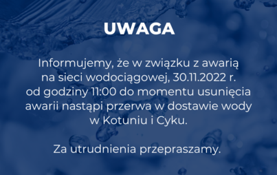 Zdjęcie do Awaria wodociągu w Kotuniu i Cyku