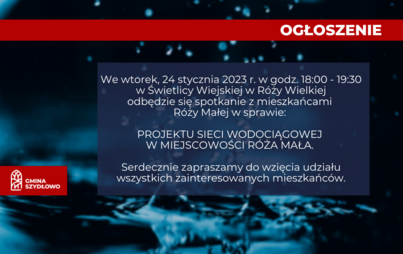 Zdjęcie do Komunikat dla Mieszkańc&oacute;w R&oacute;ży Małej