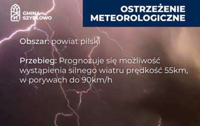 Zdjęcie do Prognozuje się możliwość wystąpienia silnego wiatru 