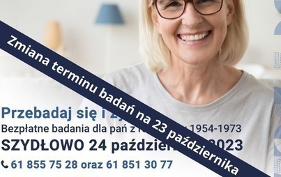 Zdjęcie do Zmiana terminu badań mammograficznych