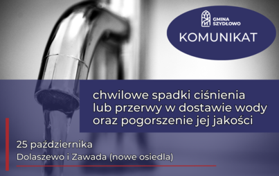 Zdjęcie do Utrudnienia w dostawie wody 