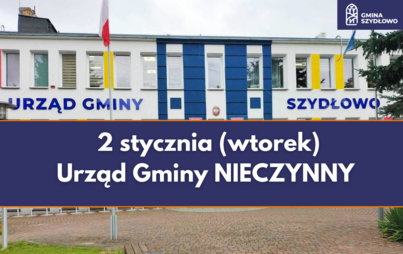 Zdjęcie do 2 stycznia Urząd Gminy będzie nieczynny 