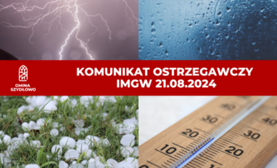 Zdjęcie do Komunikat meteorologiczny - ostrzeżenie o opadach deszczu i silnych porywach wiatru
