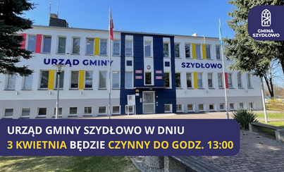 Zdjęcie do Uwaga: 3 kwietnia urząd czynny tylko do godz. 13:00