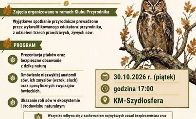 Zdjęcie do SPOTKANIE Z ŻYWYMI SOWAMI &ndash; ZAPRASZAMY!