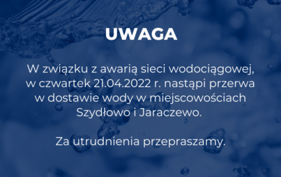 Zdjęcie do Przerwa w dostawie wody w Szydłowie i Jaraczewie