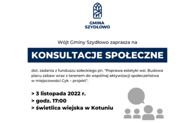 Zdjęcie do Konsultacje społeczne dot. zagospodarowania przestrzeni publicznej w Cyku