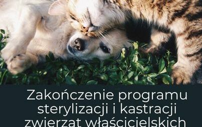 Zdjęcie do Zakończenie programu sterylizacji i kastracji zwierząt właścicielskich