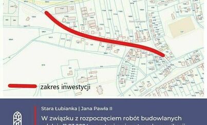 Zdjęcie do Rozpoczynają się roboty budowlane na Jana Pawła II w Starej Łubiance