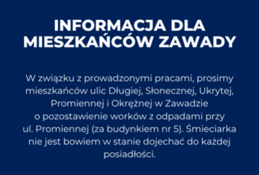 Zdjęcie do Odbi&oacute;r odpad&oacute;w w Zawadzie