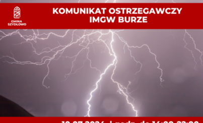 Zdjęcie do Ostrzeżenie przed burzami i gradem