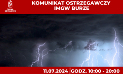 Zdjęcie do Ostrzeżenie meteorologiczne - możliwe burze