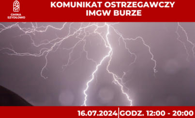 Zdjęcie do Ostrzeżenie meteorologiczne - możliwe burze