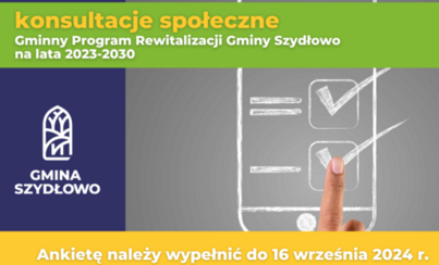 Zdjęcie do Konsultacje społeczne projektu Gminnego Programu Rewitalizacji Gminy Szydłowo na lata 2023-2030