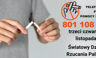 Zdjęcie do 20 listopada - Światowy Dzień Rzucania Palenia Tytoniu