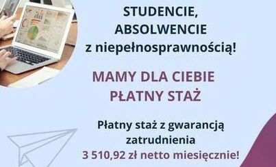 Zdjęcie do Szansa na rozw&oacute;j zawodowy dla absolwent&oacute;w z niepełnosprawnościami