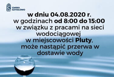 Zdjęcie do Pluty - przerwa w dostawie wody 