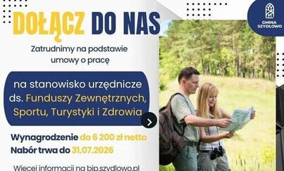 Zdjęcie do Nab&oacute;r na wolne stanowisko urzędnicze ds. Funduszy Zewnętrznych, Sportu, Turystyki i Zdrowia