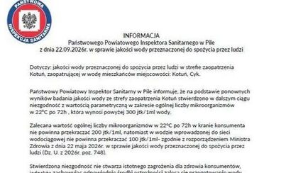 Zdjęcie do Informacja w sprawie jakości wody Kotuń, Cyk