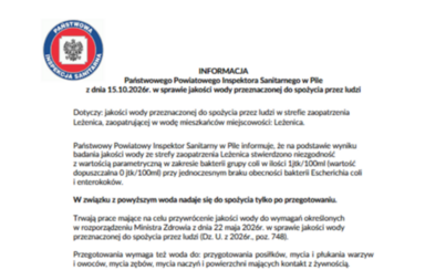 Zdjęcie do WODA NIEZDATNA DO SPOŻYCIA