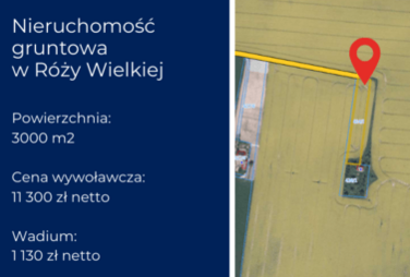 Zdjęcie do Przetarg na działkę w R&oacute;ży Wielkiej