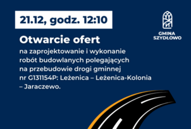 Zdjęcie do Otwarcie ofert na przebudowę drogi gminnej