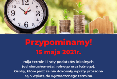 Zdjęcie do Do 15 maja - II rata podatk&oacute;w lokalnych