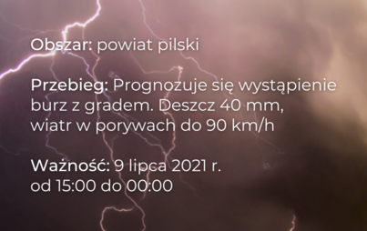 Zdjęcie do Ostrzeżenie meteorologiczne - burze z gradem