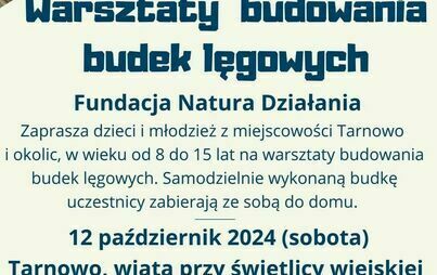 Zdjęcie do Warsztaty budowania budek lęgowych w Tarnowie